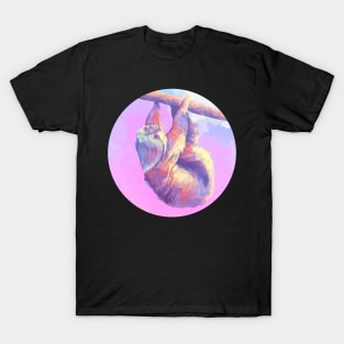 Slow Journey - Sloth Digital Painting T-Shirt